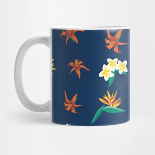 Exotic Florals Blue Mug